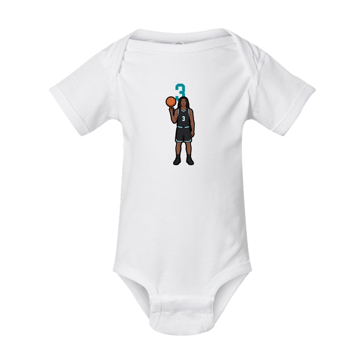 Baby Onesie — Number Top in White