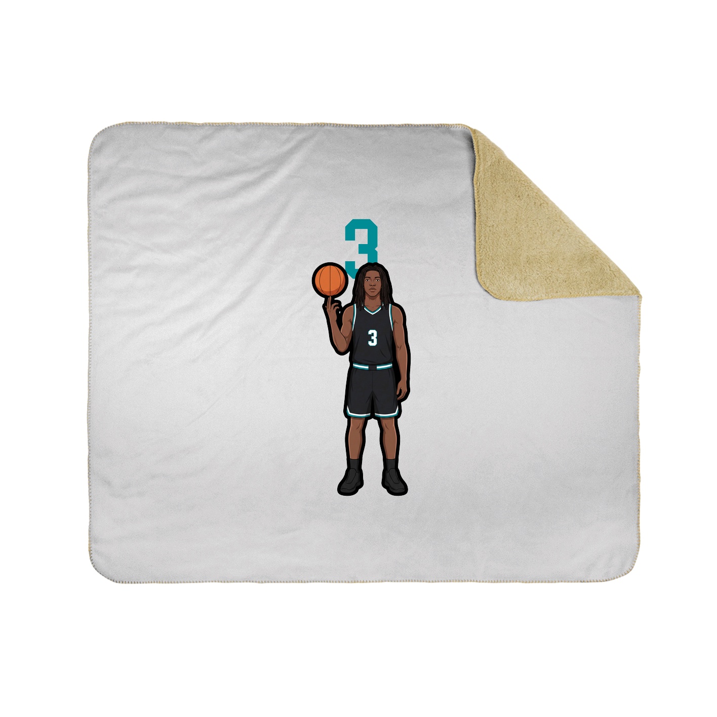 Throw Blanket — Number Top in White