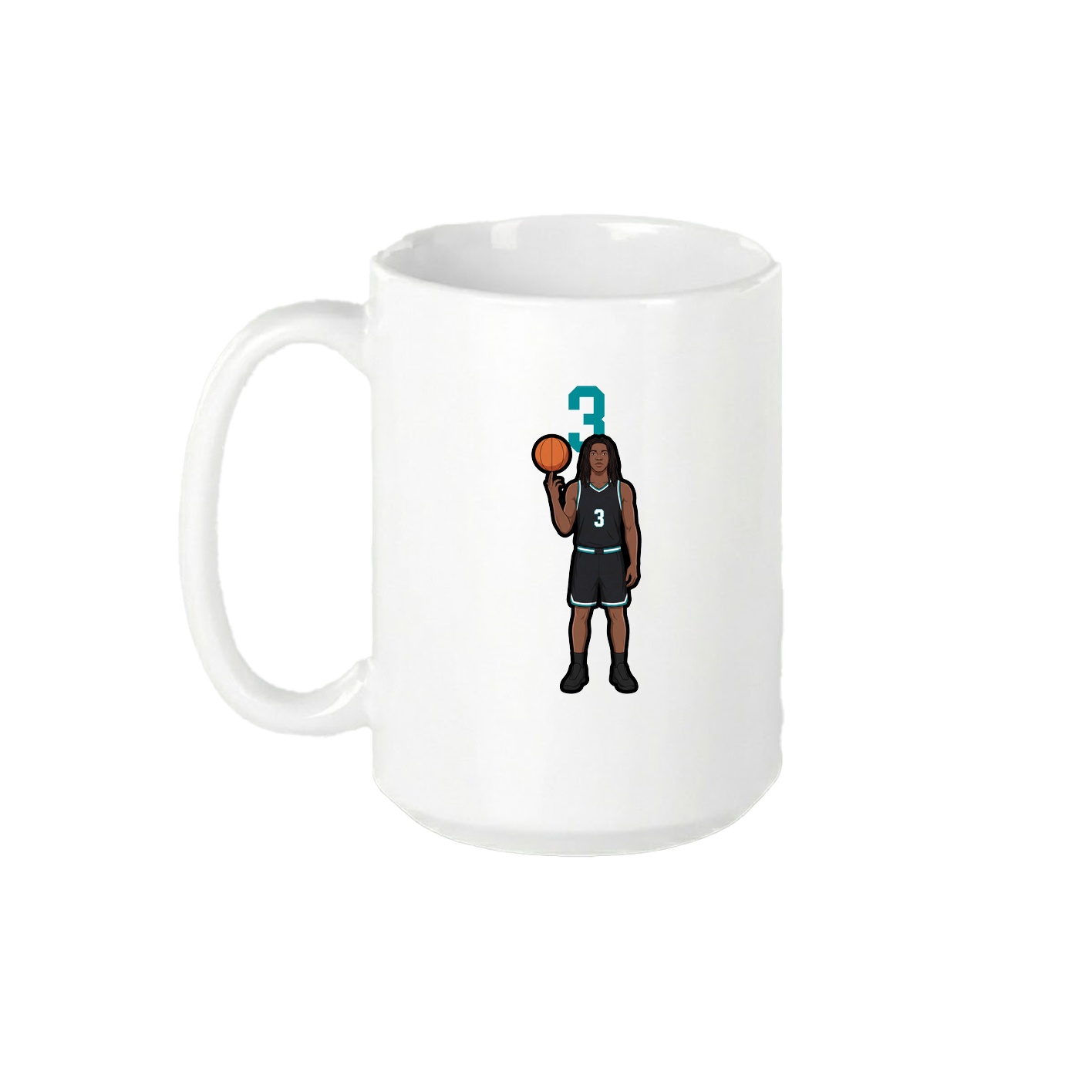 15oz Coffee Mug — Number Top in White