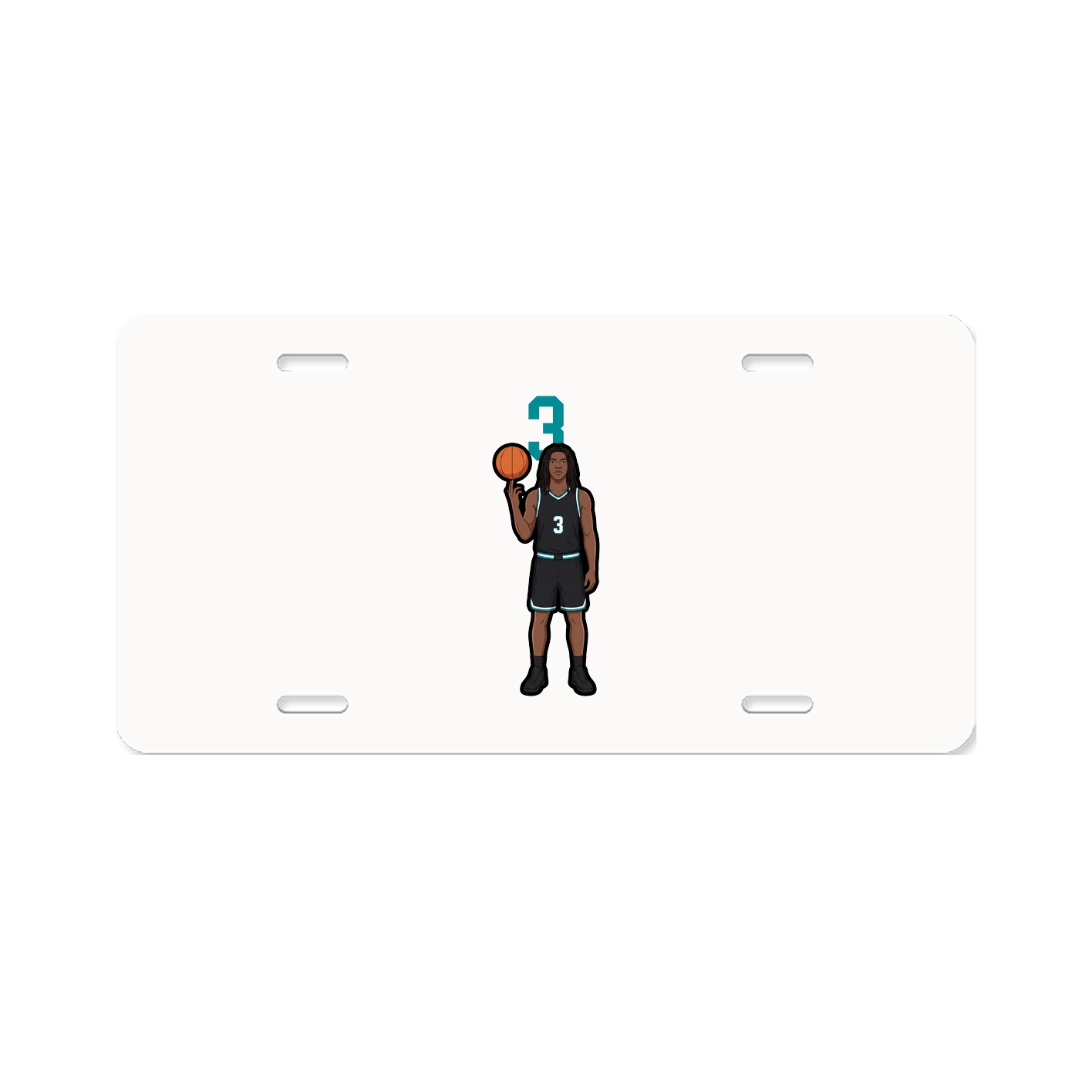 License Plate — Number Top in Classic