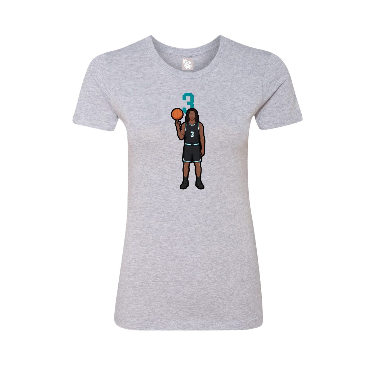 Womens Tee — Number Top in Grey