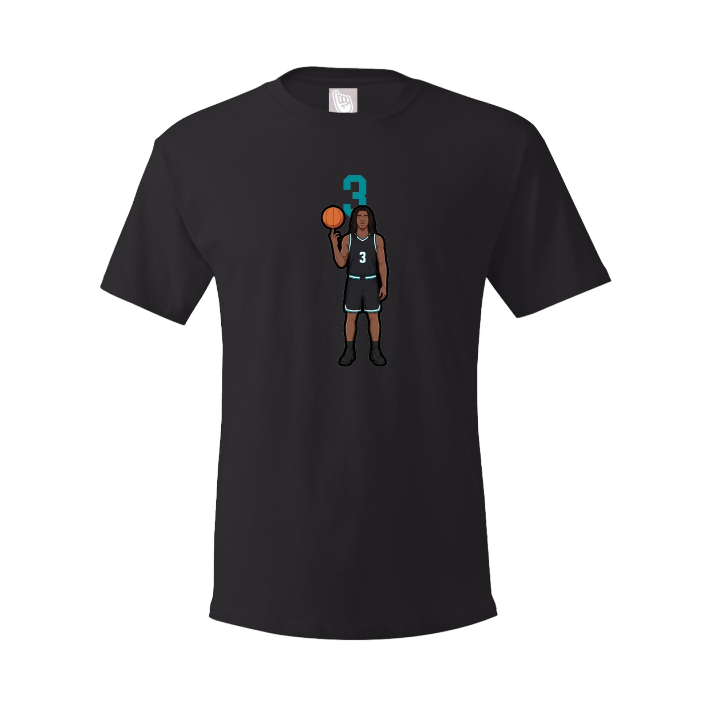 Youth Tee — Number Top in Black