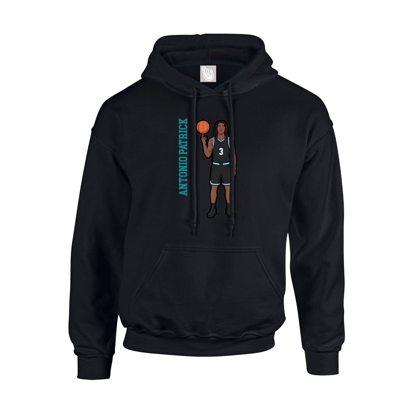 Hoodie — Name Vertical in Black