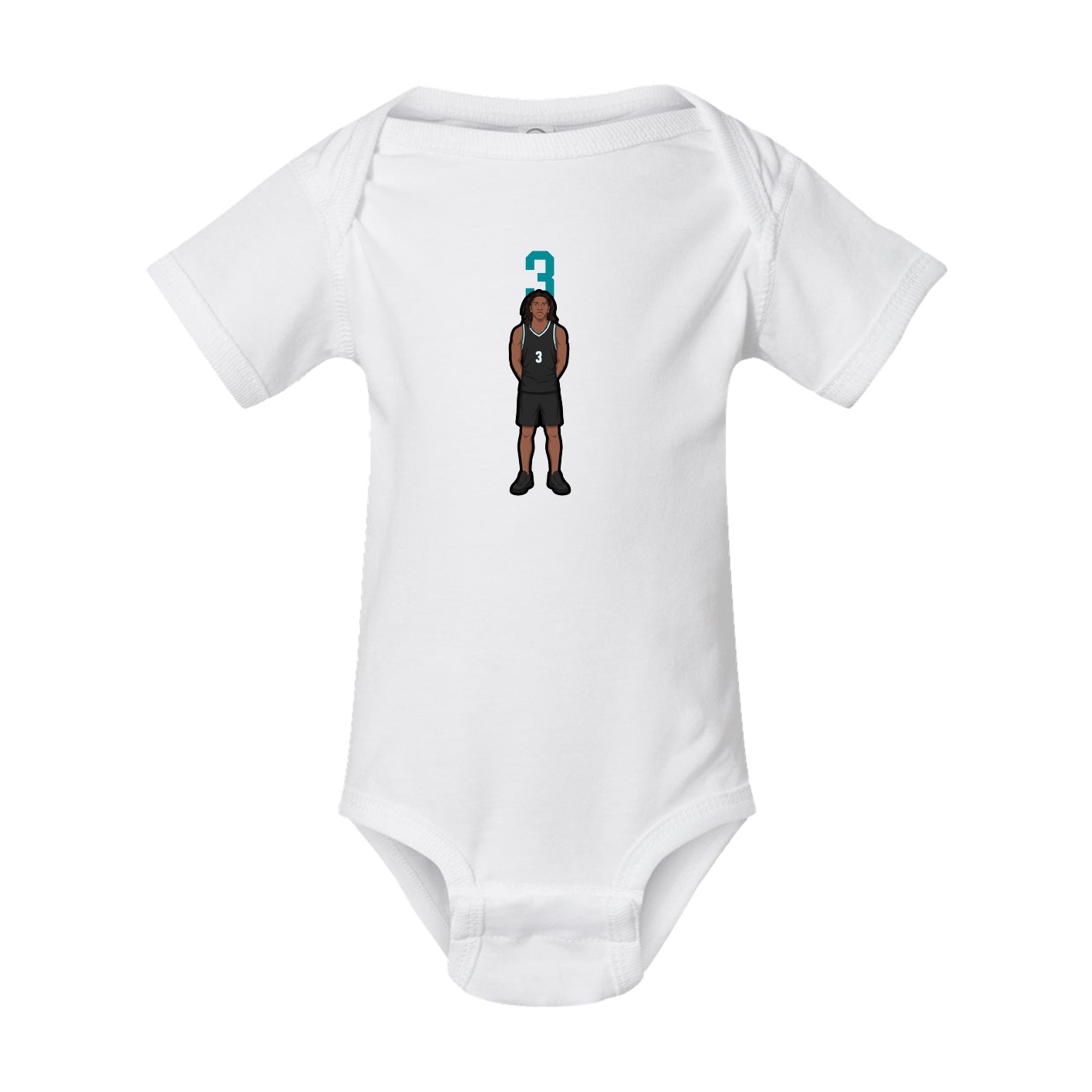 Baby Onesie — Number Top in White