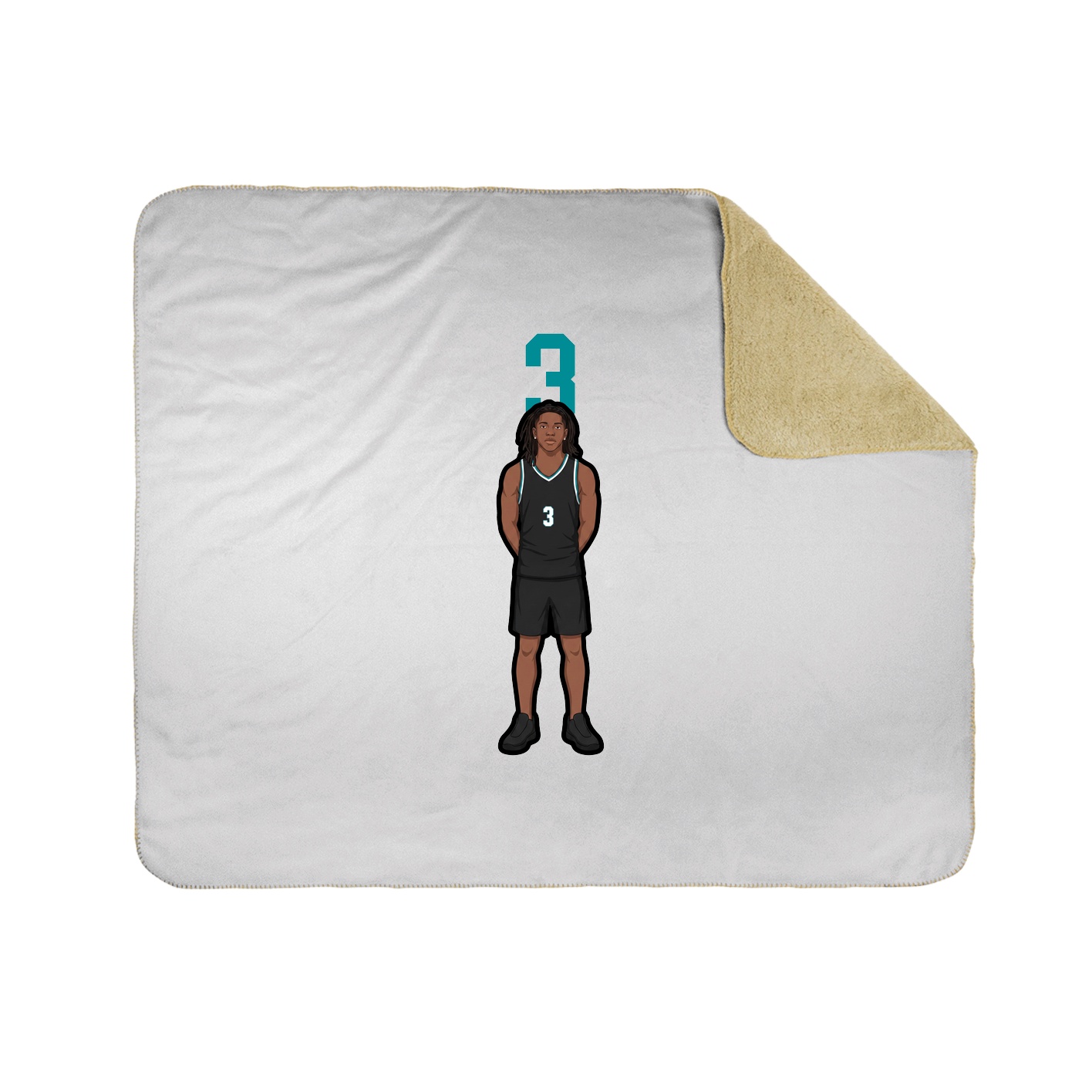 Throw Blanket — Number Top in White