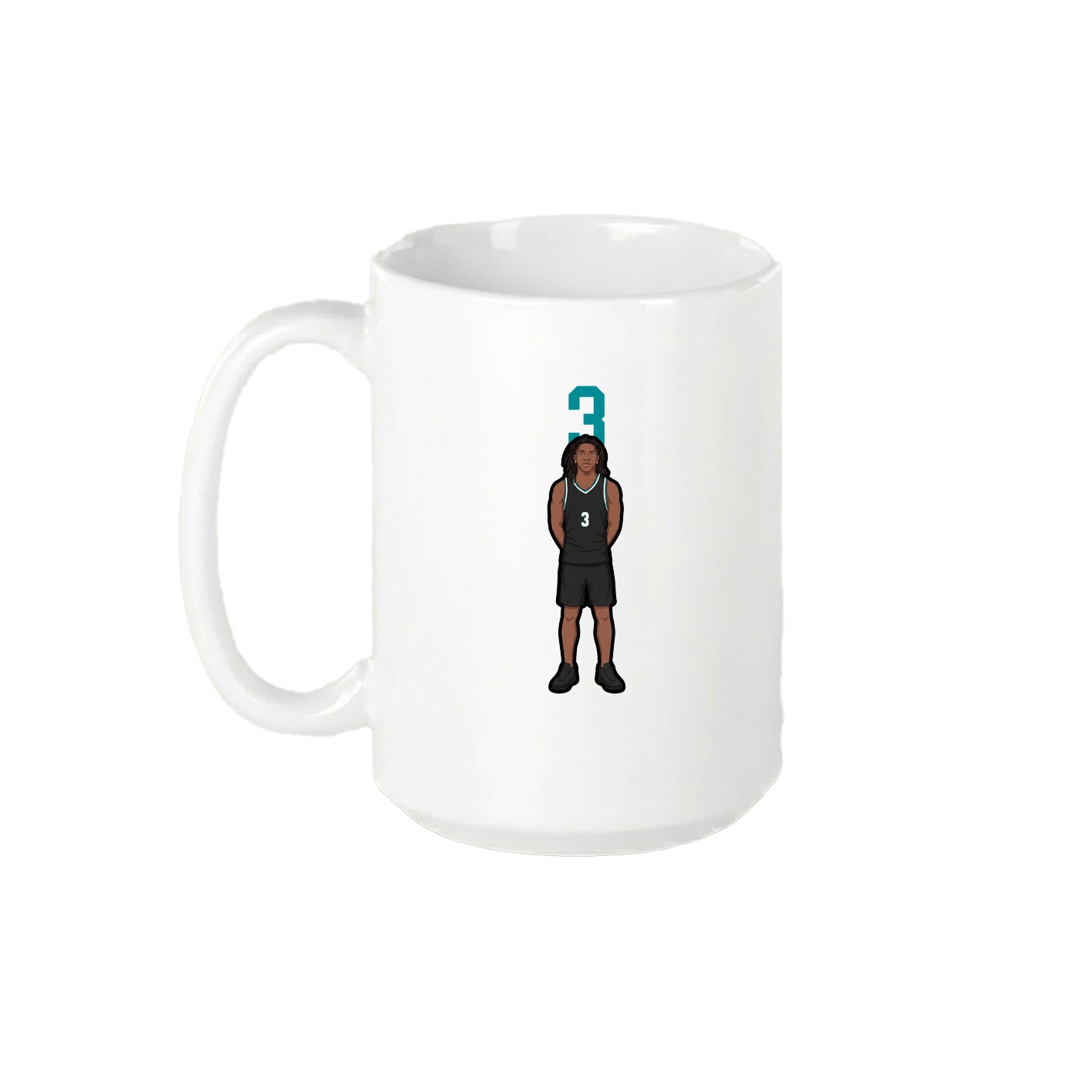 15oz Coffee Mug — Number Top in White