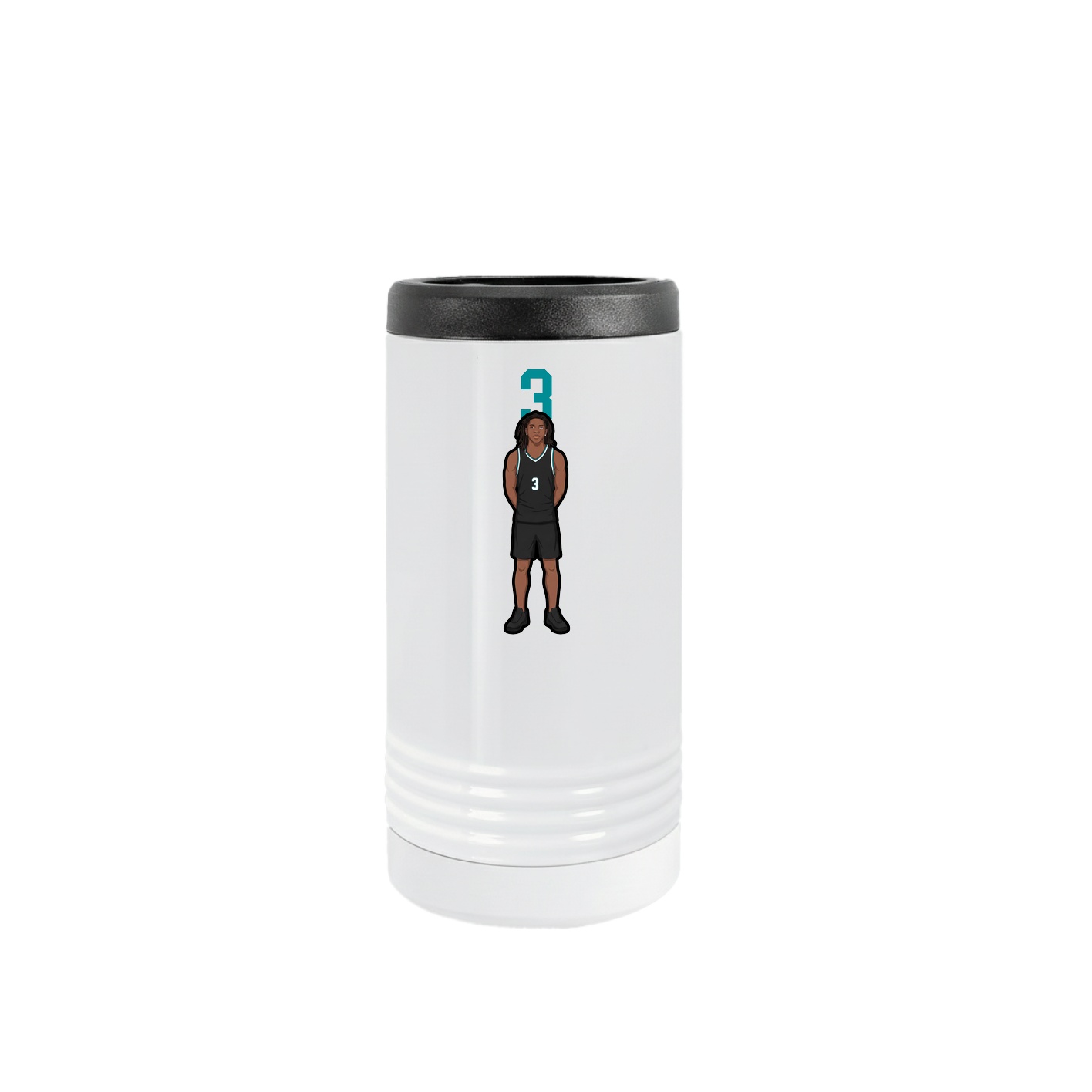 Slim Beverage Holder — Number Top in White