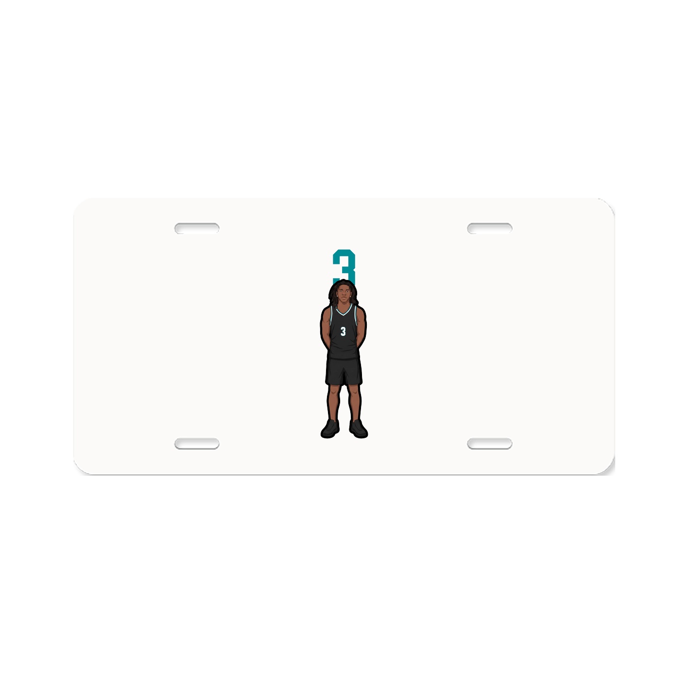 License Plate — Number Top in Classic