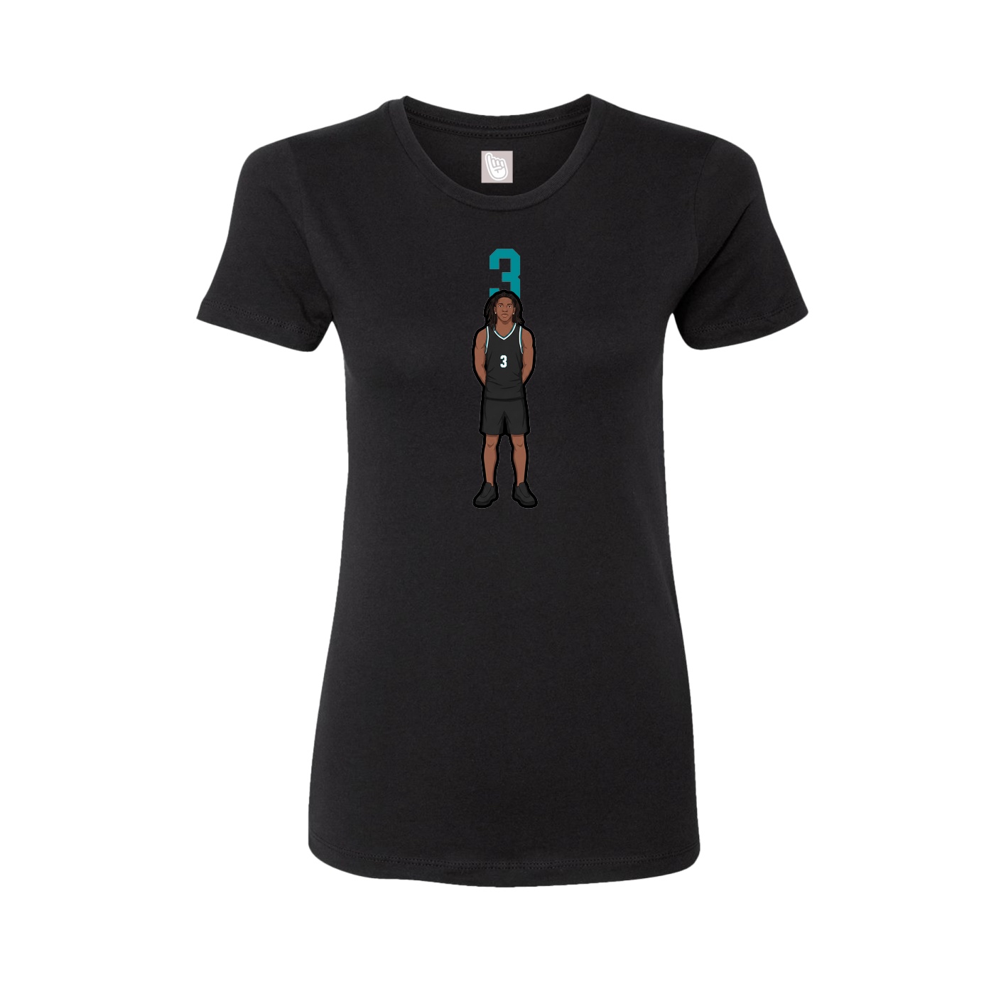 Womens Tee — Number Top in Black