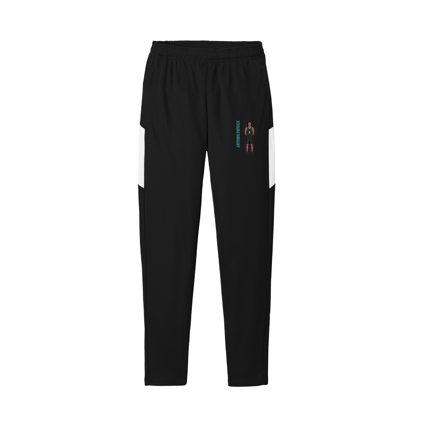Team Travel Pant — Name Vertical in Black/White