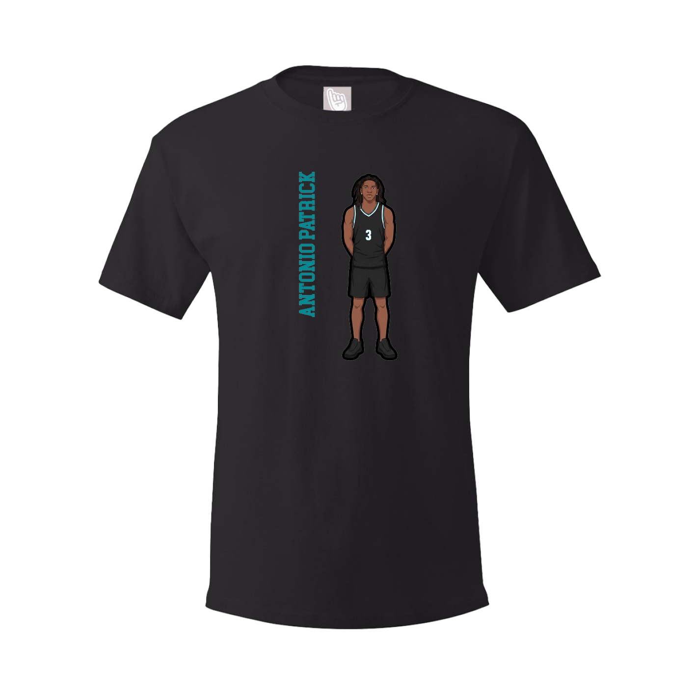 Youth Tee — Name Vertical in Black