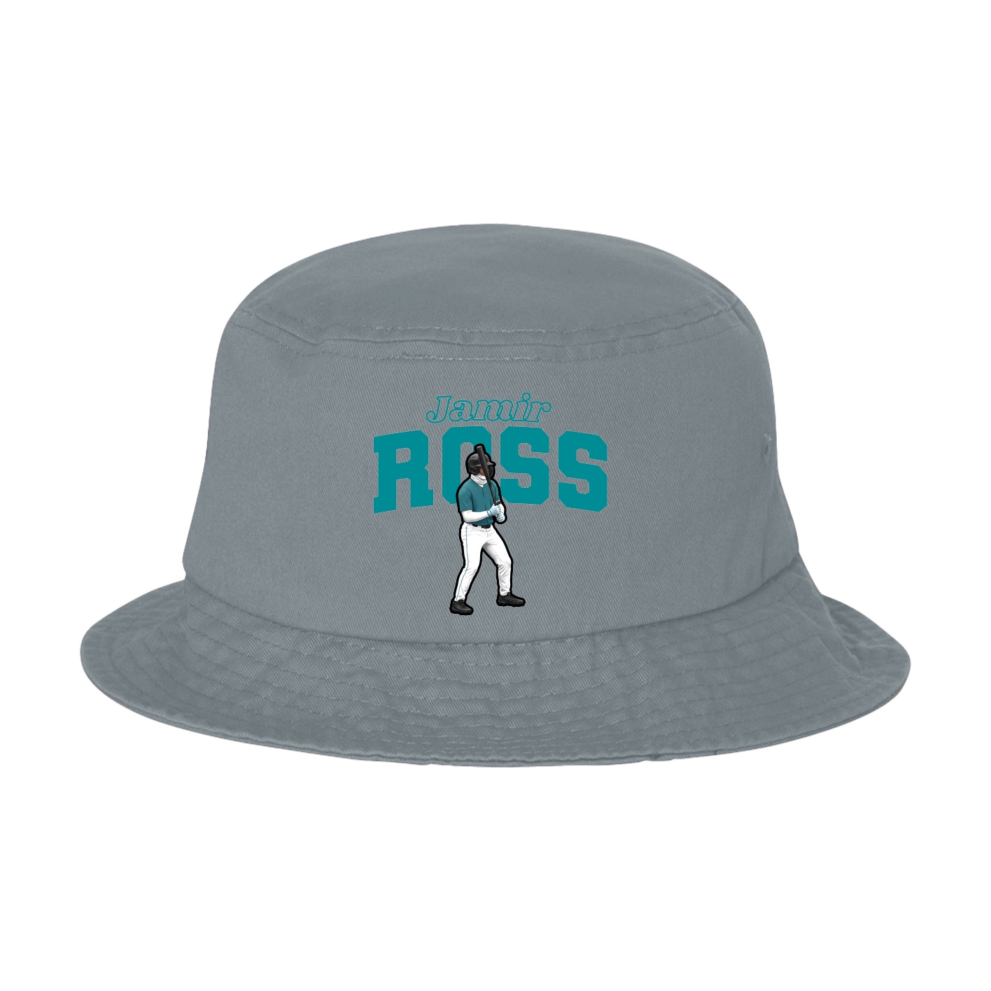 Bucket Cap — Name Arch in Grey