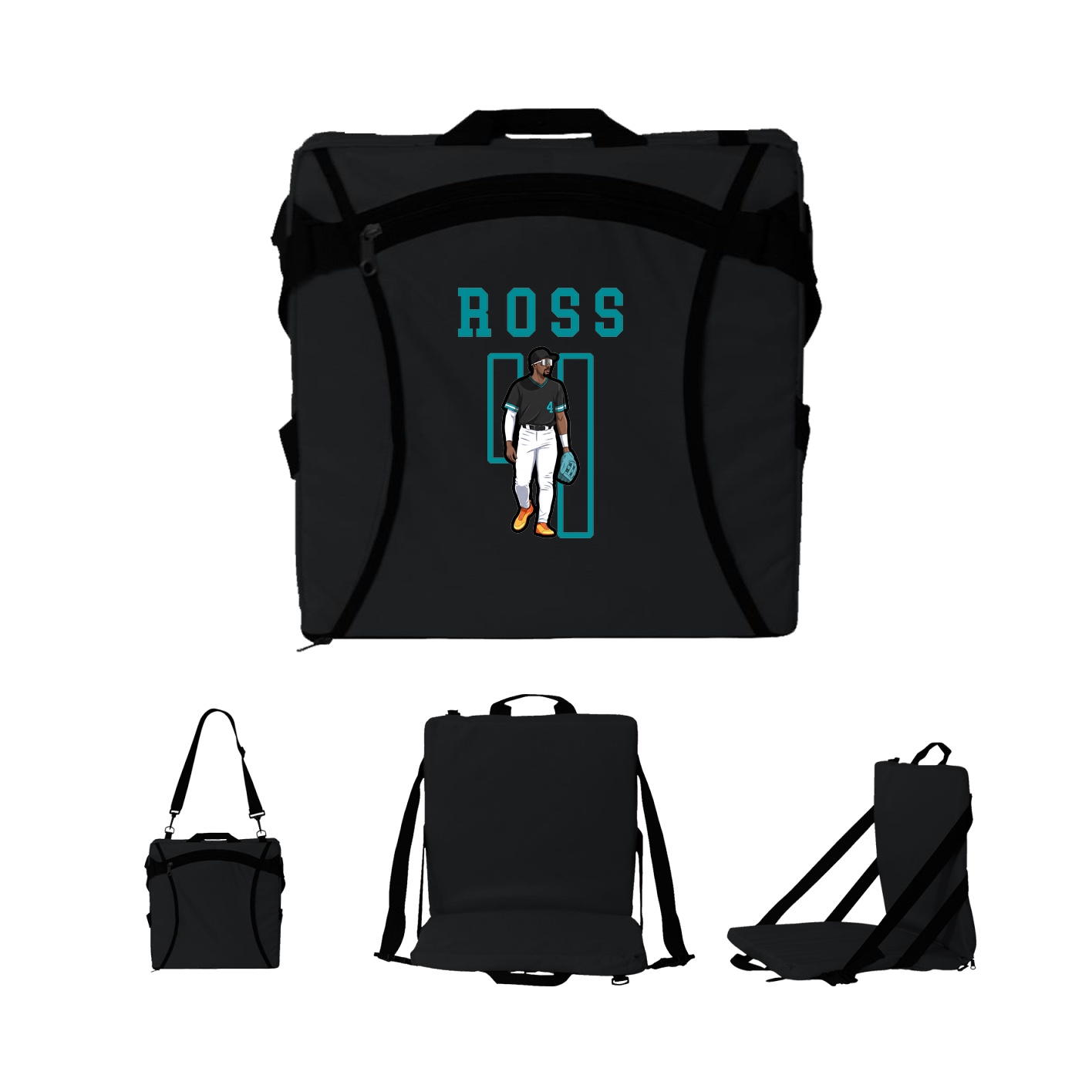 Folding Stadium Seat — Shirsey in Black