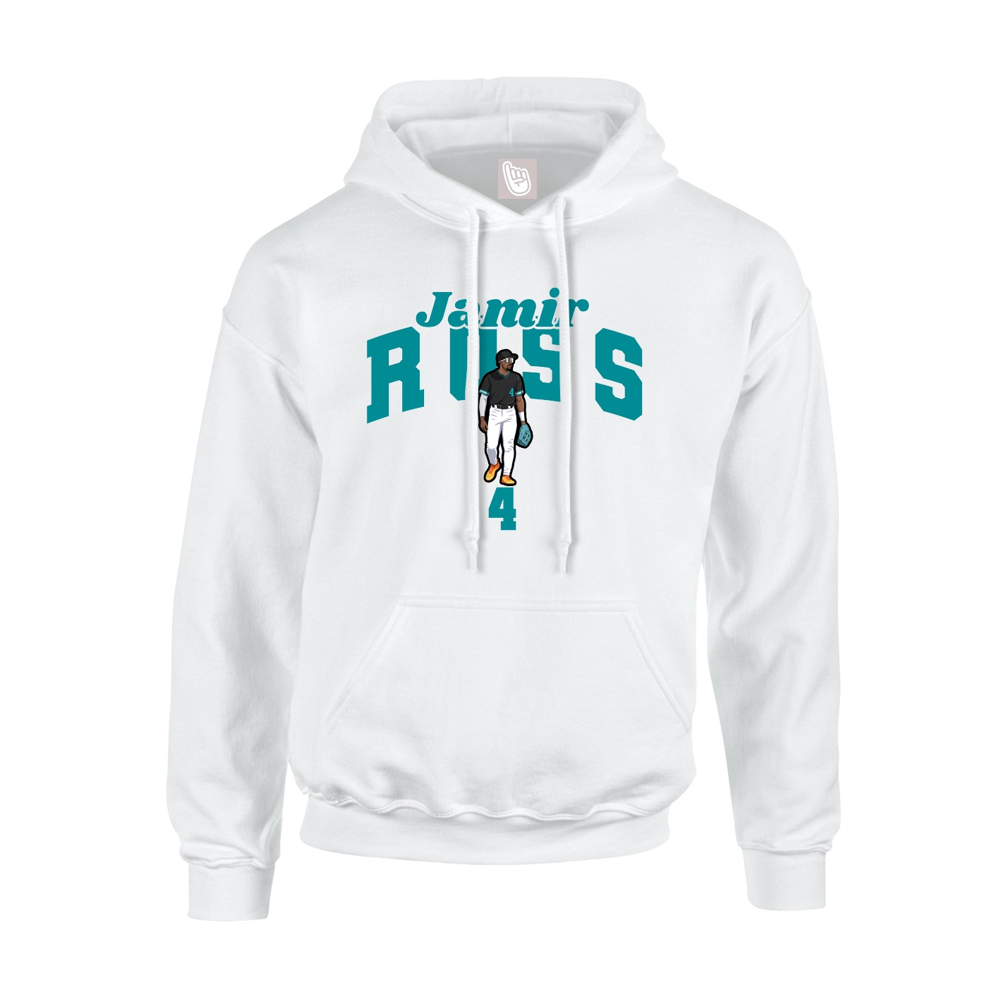 Hoodie — Signature Arch in White