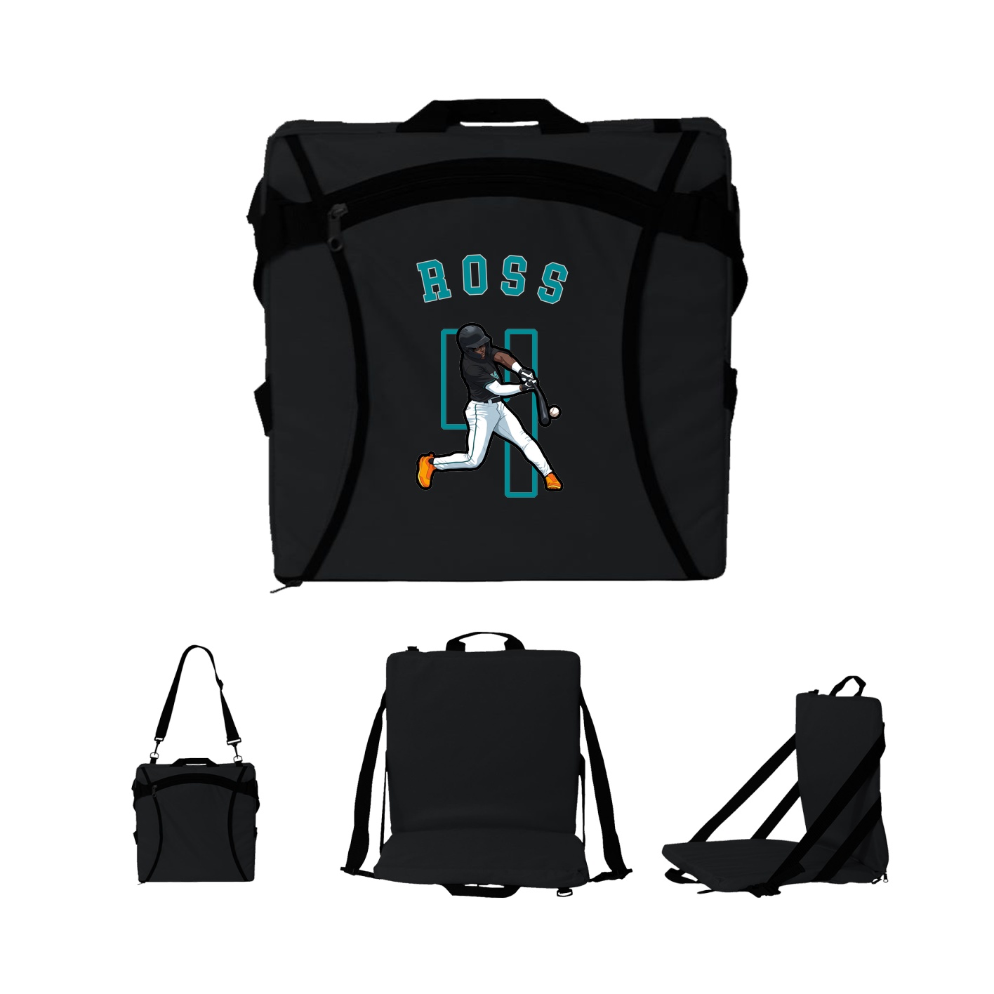 Folding Stadium Seat — Shirsey Arch in Black