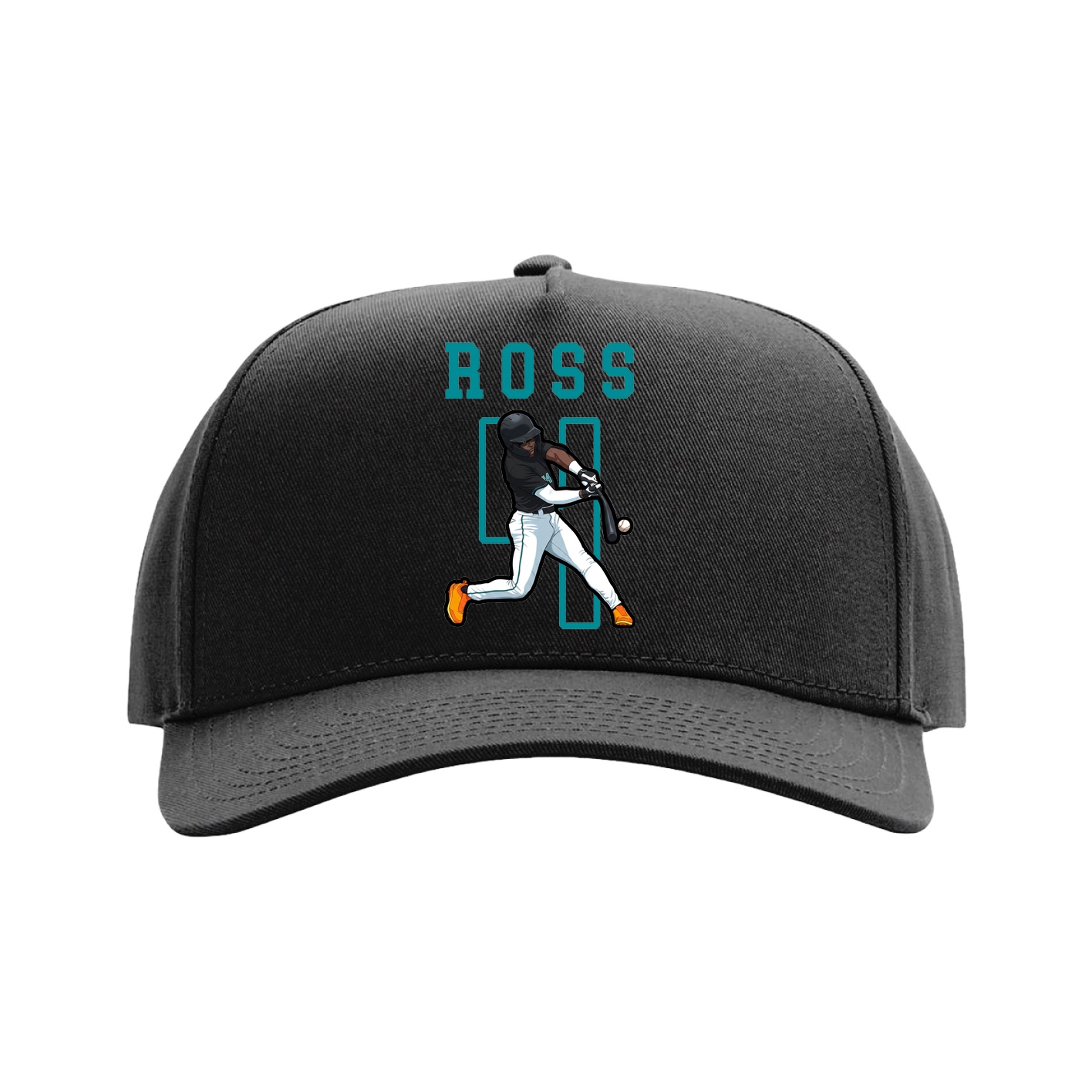 Full Fabric Five-Panel Champ Cap — Shirsey in Black