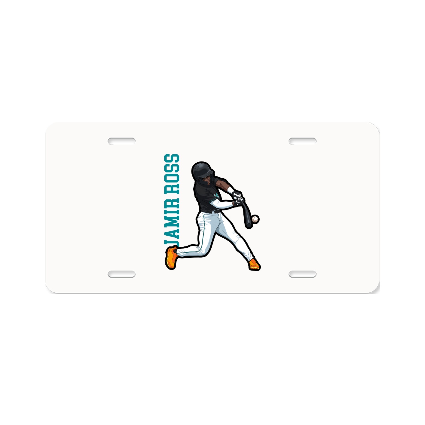 License Plate — Name Vertical in Classic