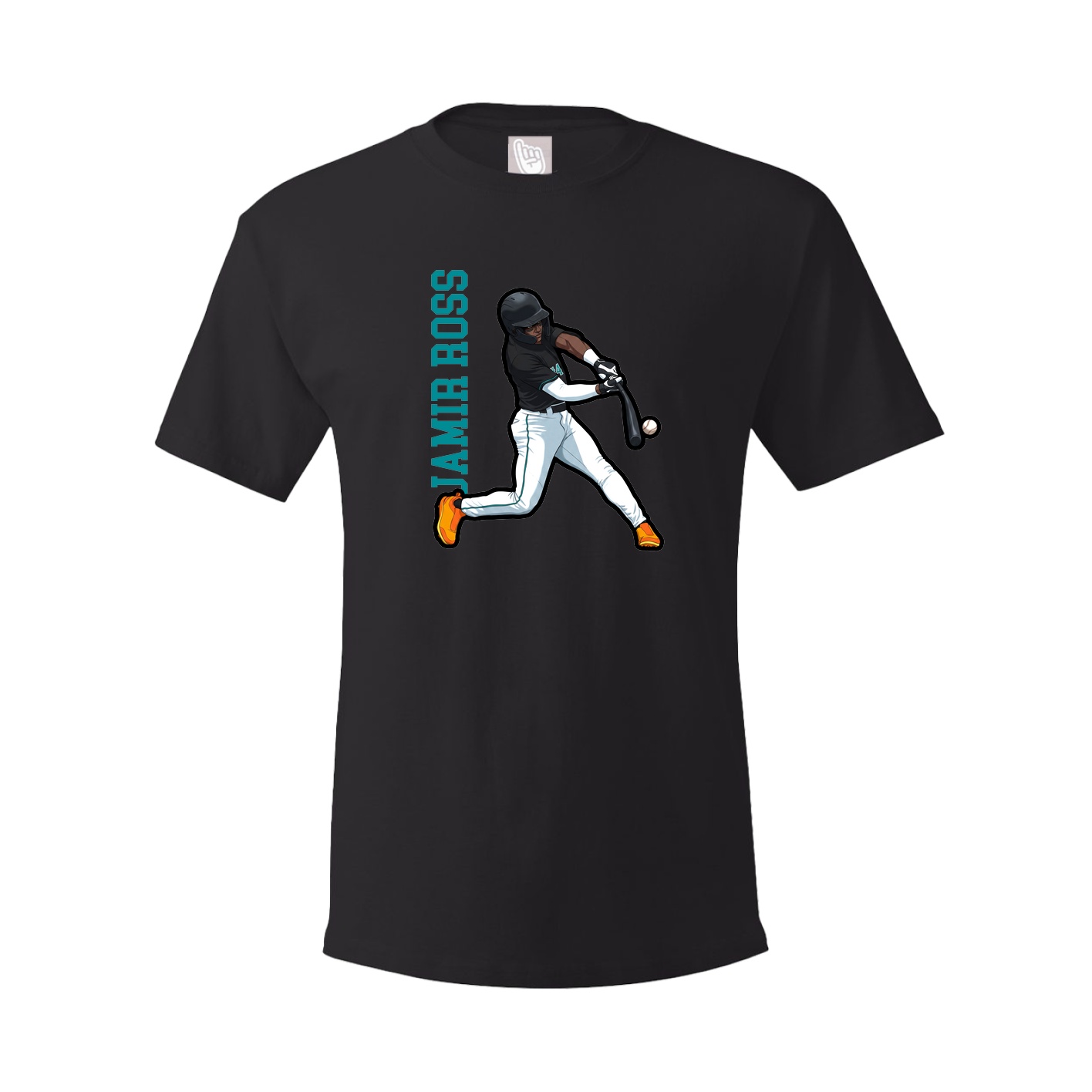Tee — Name Vertical in Black