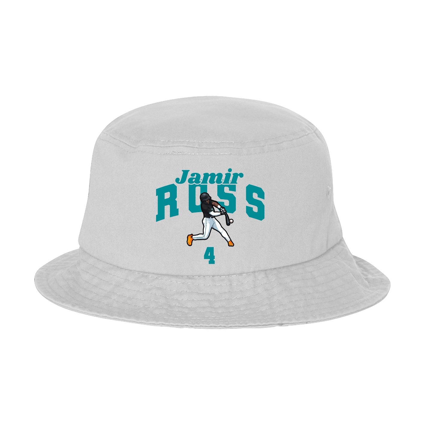 Bucket Cap — Signature Arch in White