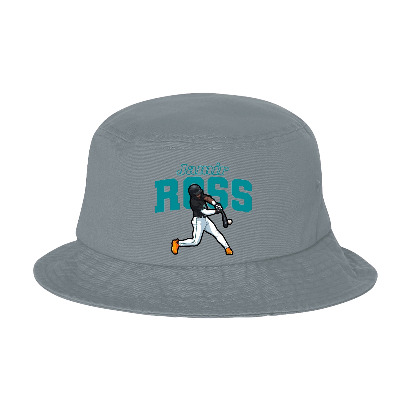 Bucket Cap — Name Arch in Grey