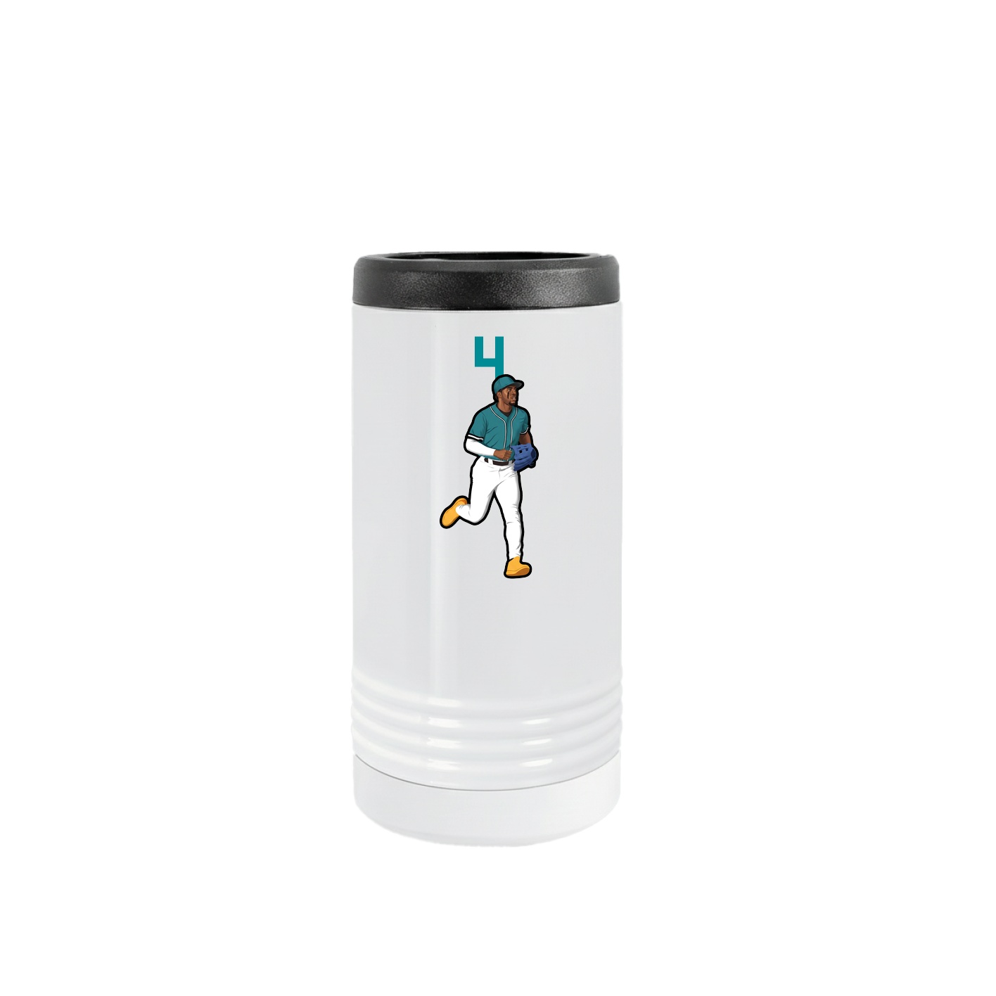 Slim Beverage Holder — Number Top in White