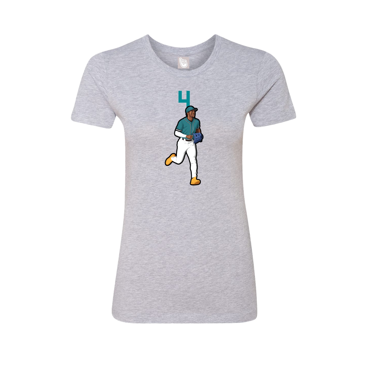 Womens Tee — Number Top in Grey