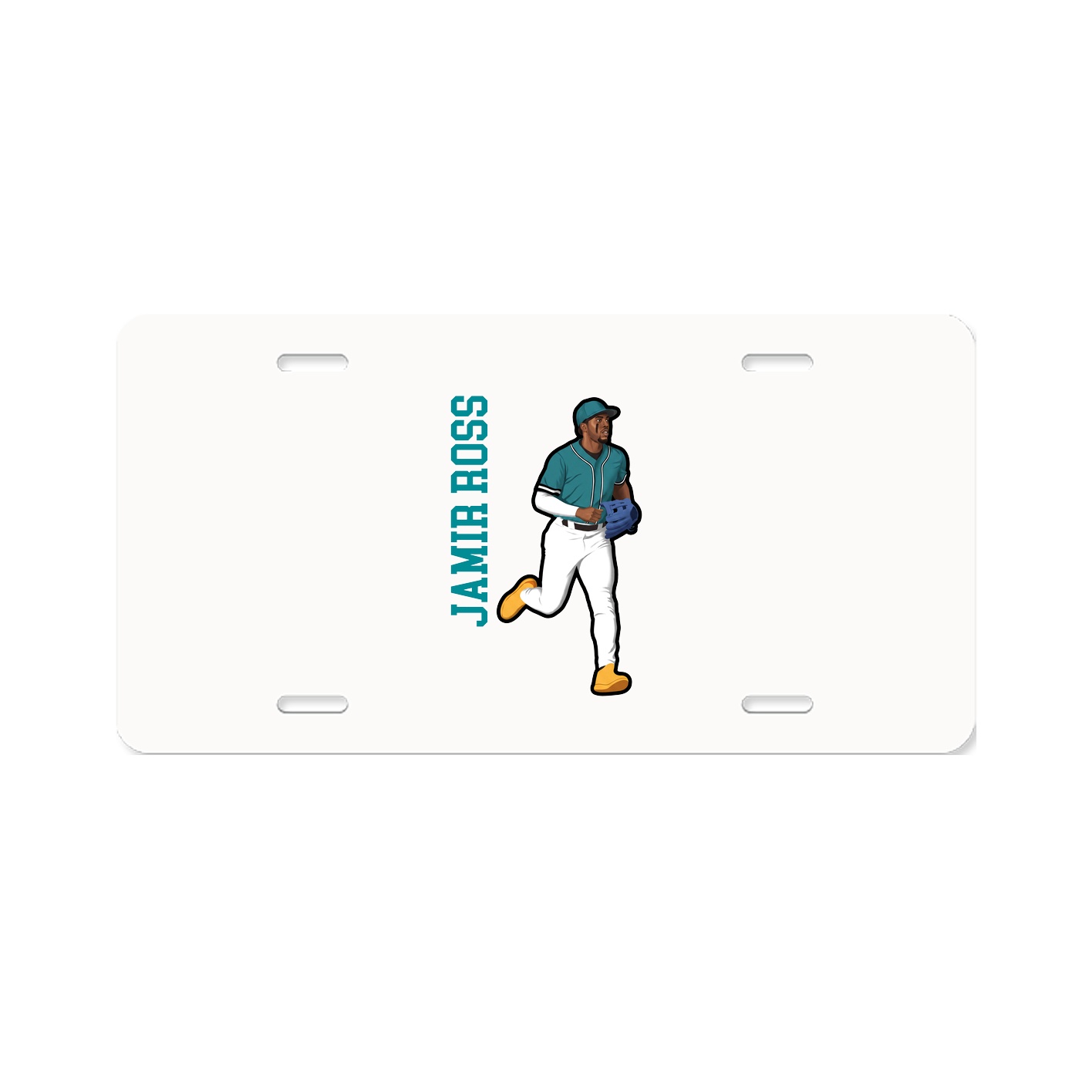 License Plate — Name Vertical in Classic