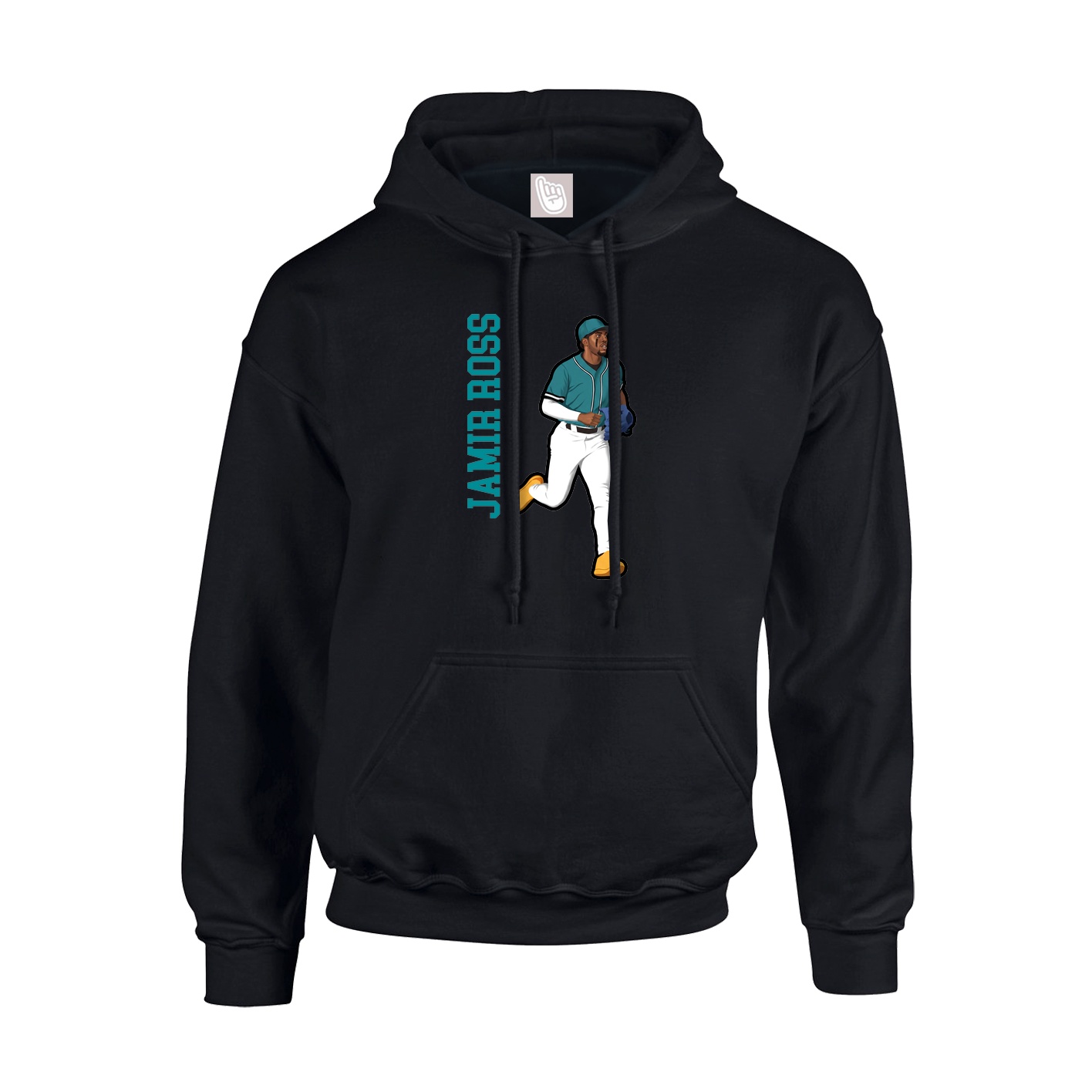 Hoodie — Name Vertical in Black