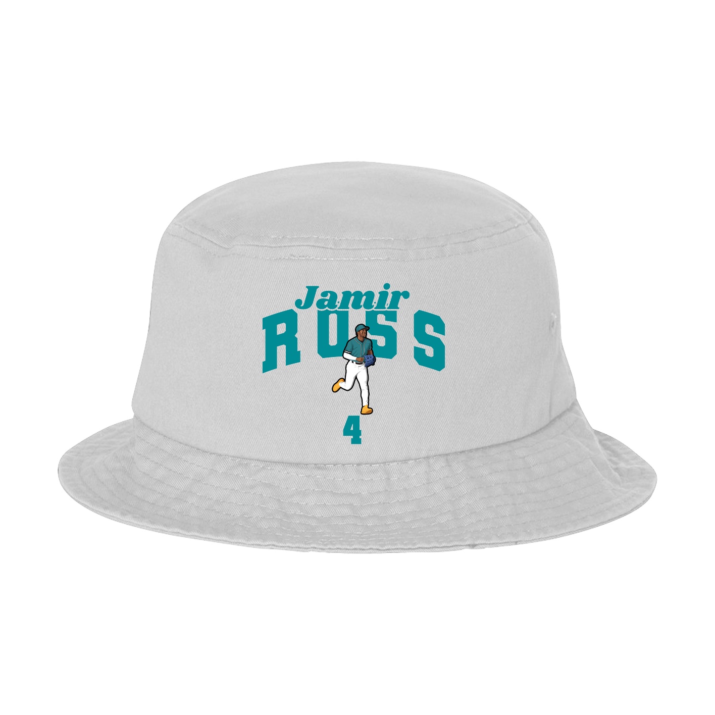 Bucket Cap — Signature Arch in White