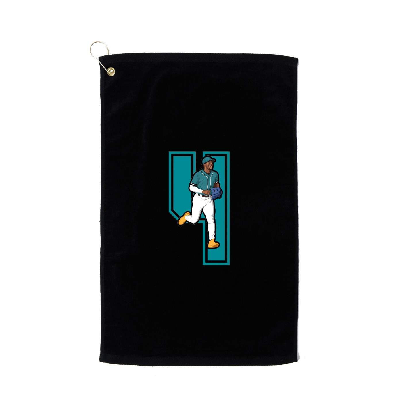 Golf Towel — Number in Black