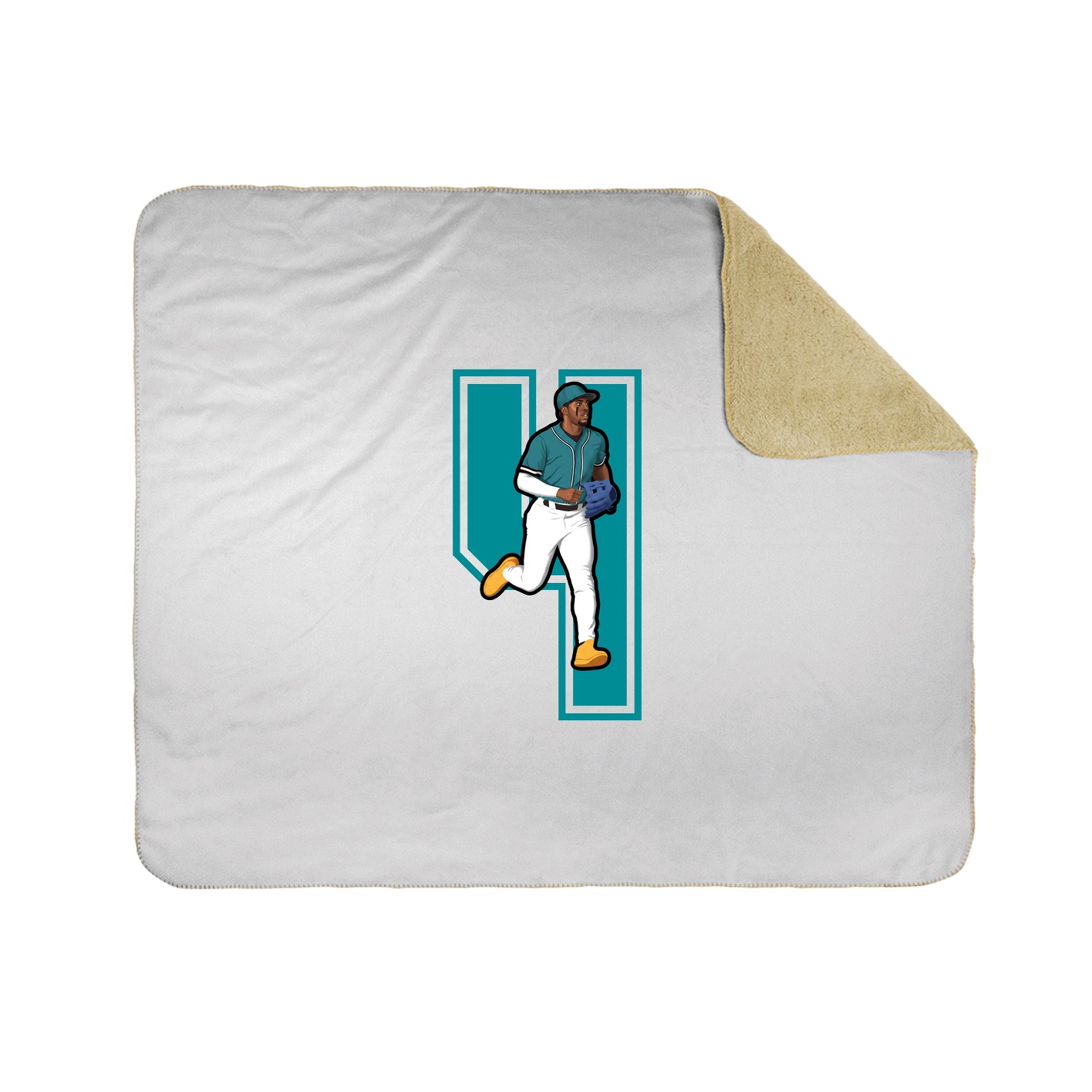 Throw Blanket — Number in White