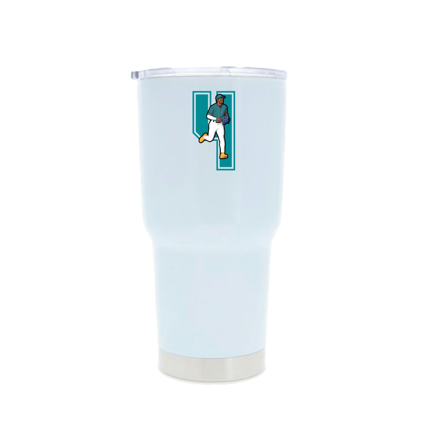 30oz Stainless Steel Tumbler — Number in White