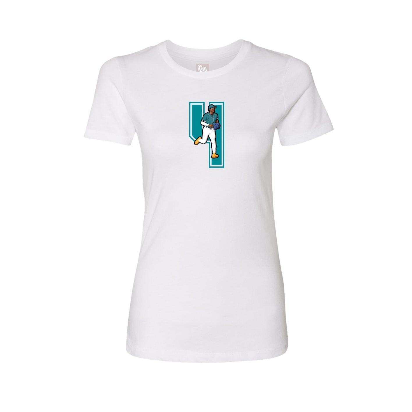 Womens Tee — Number in White