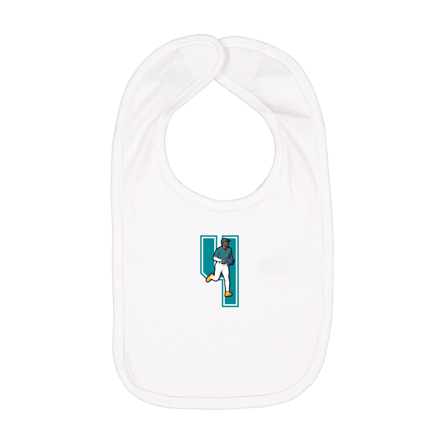 Infant Bib — Number in White