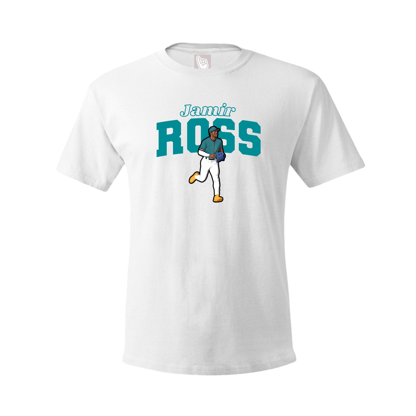 Youth Tee — Name Arch in White