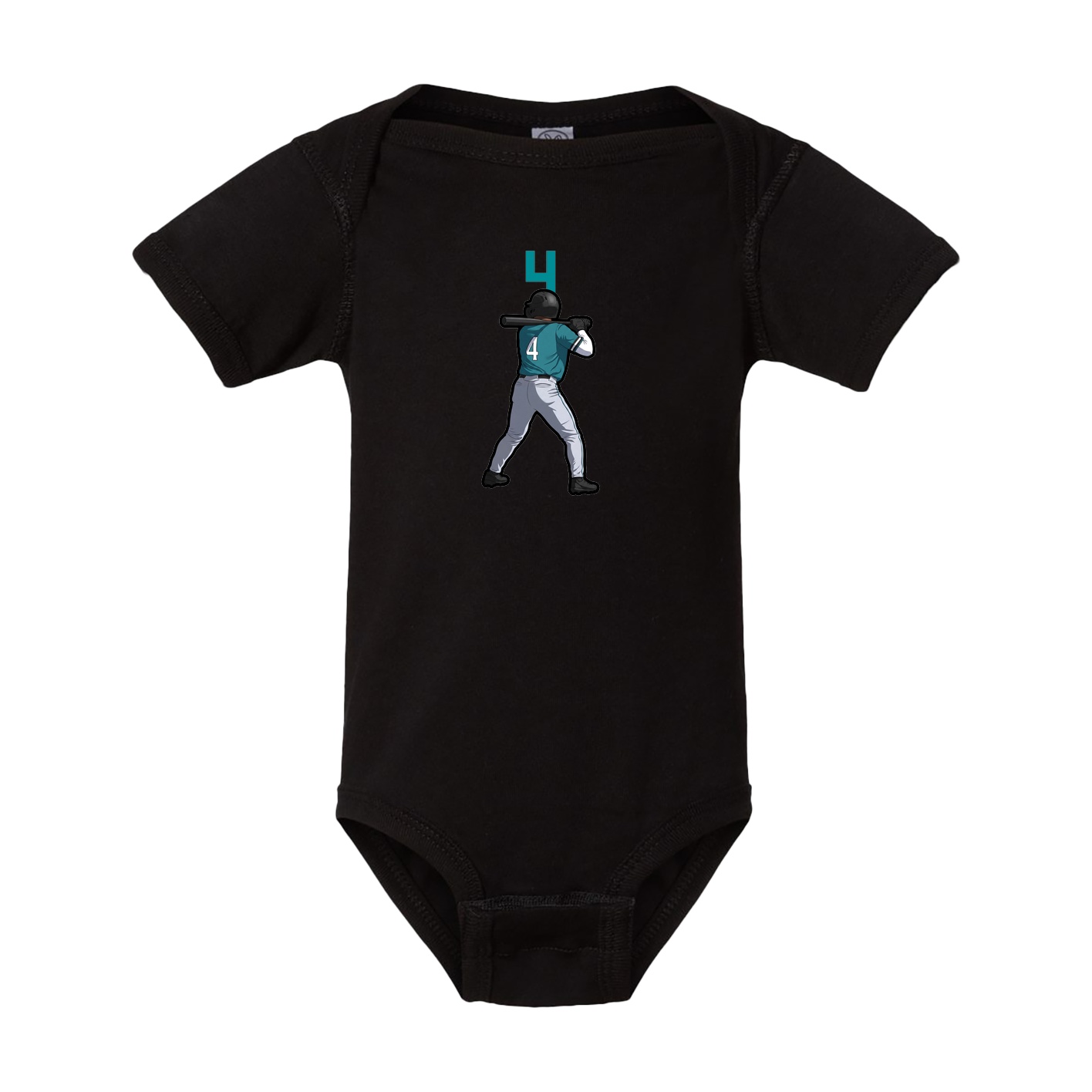 Baby Onesie — Number Top in Black
