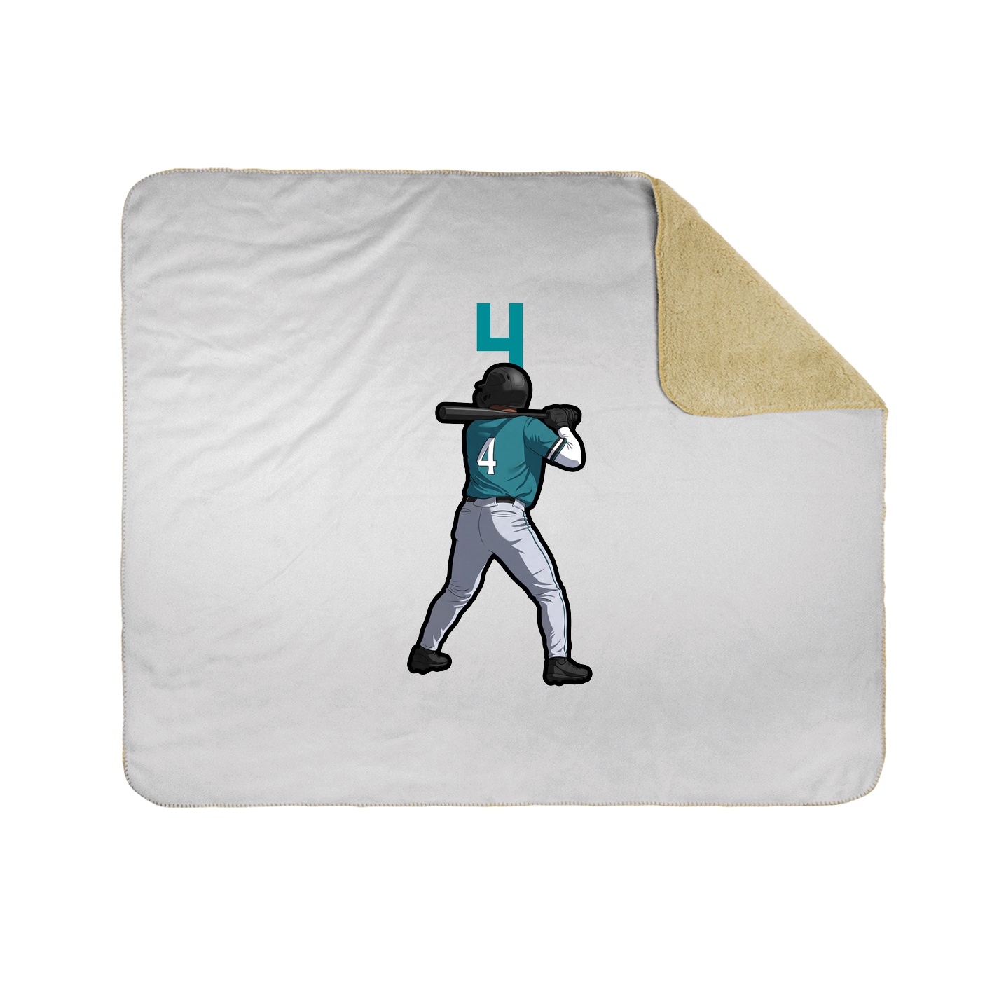 Throw Blanket — Number Top in White