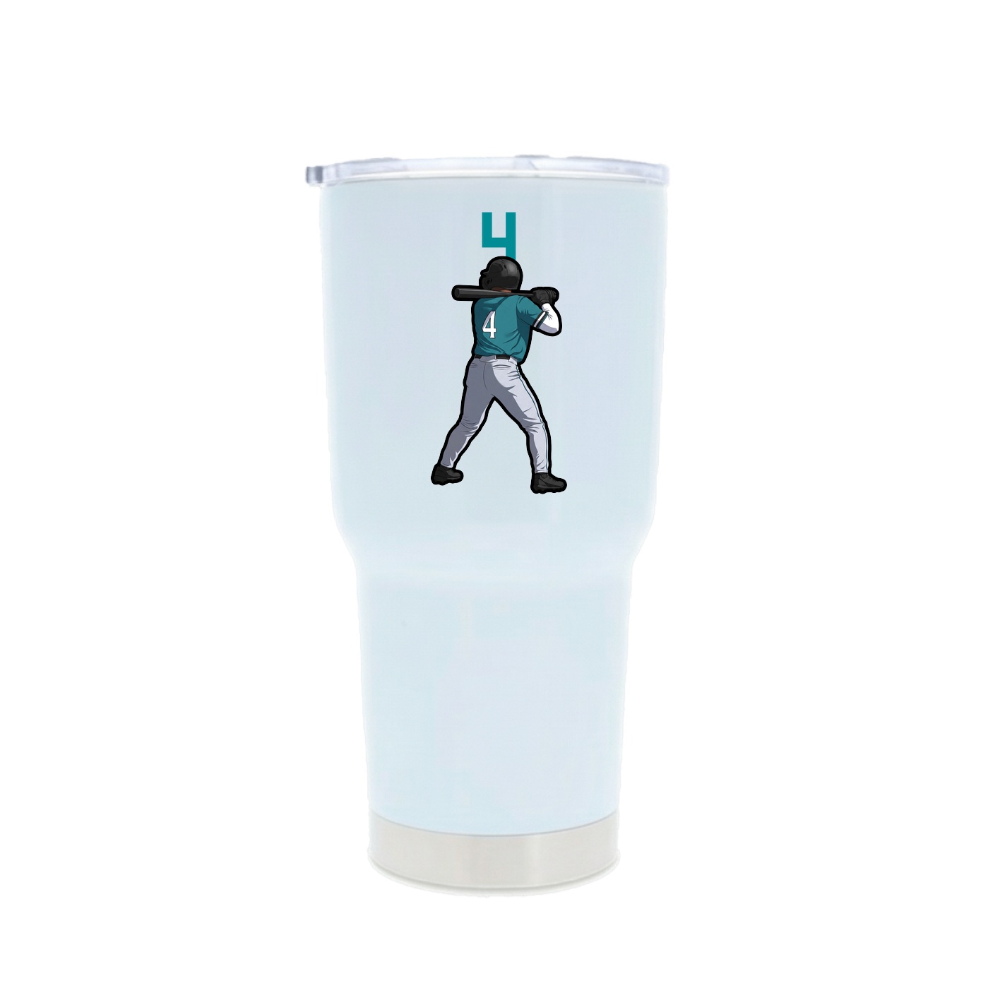 30oz Stainless Steel Tumbler — Number Top in White