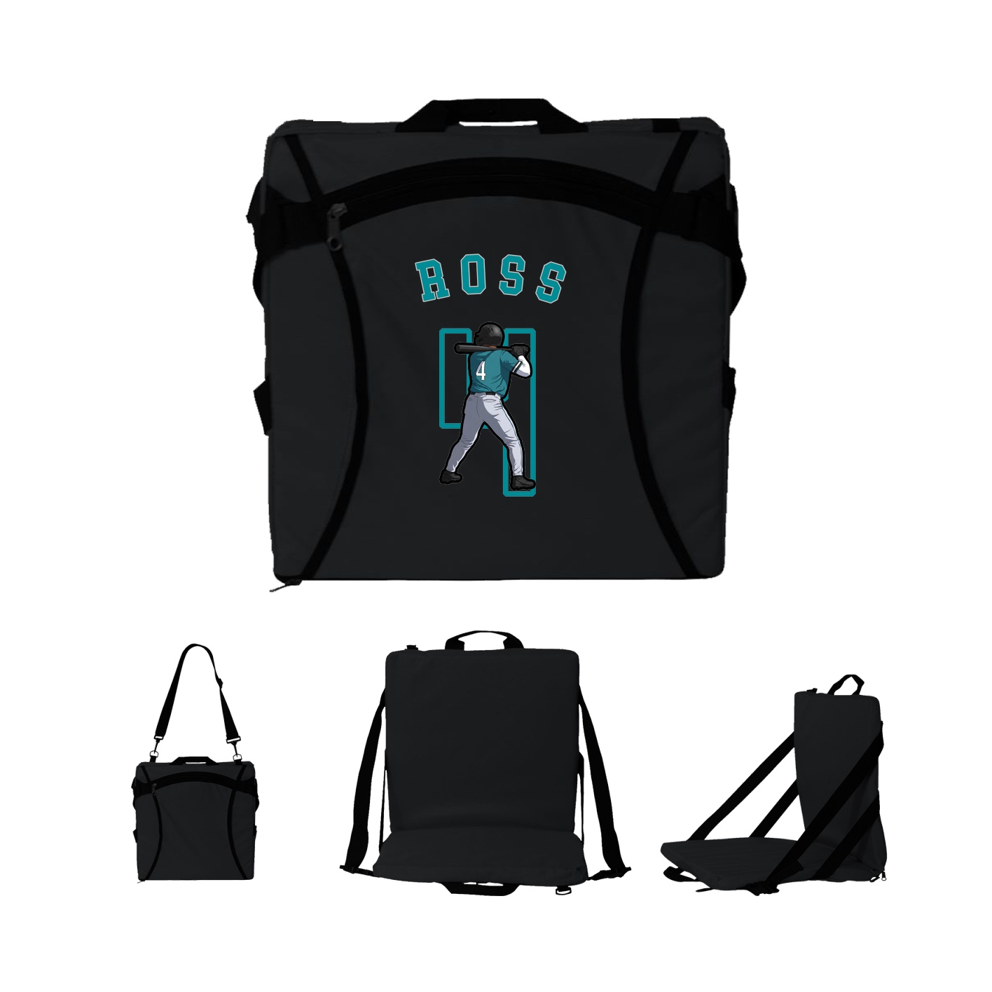 Folding Stadium Seat — Shirsey Arch in Black