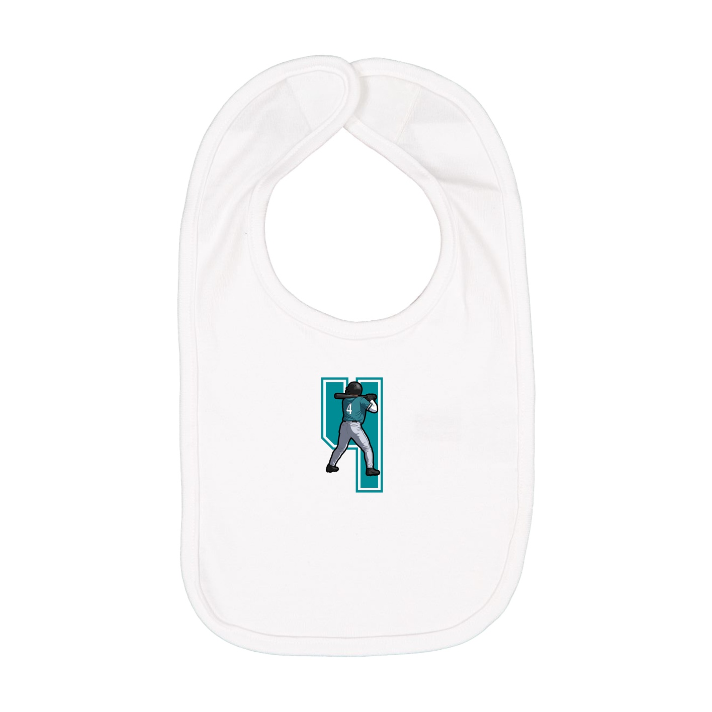 Infant Bib — Number in White