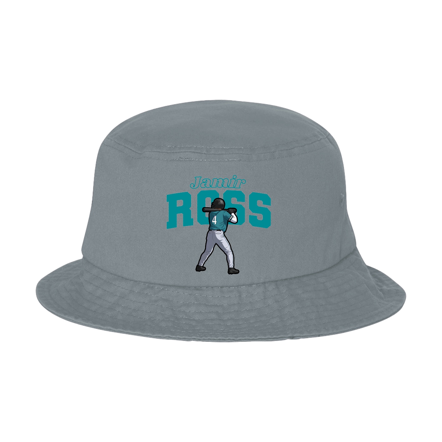 Bucket Cap — Name Arch in Grey