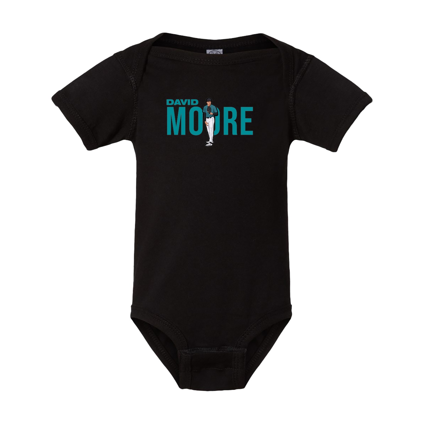 Baby Onesie — Player Name in Black