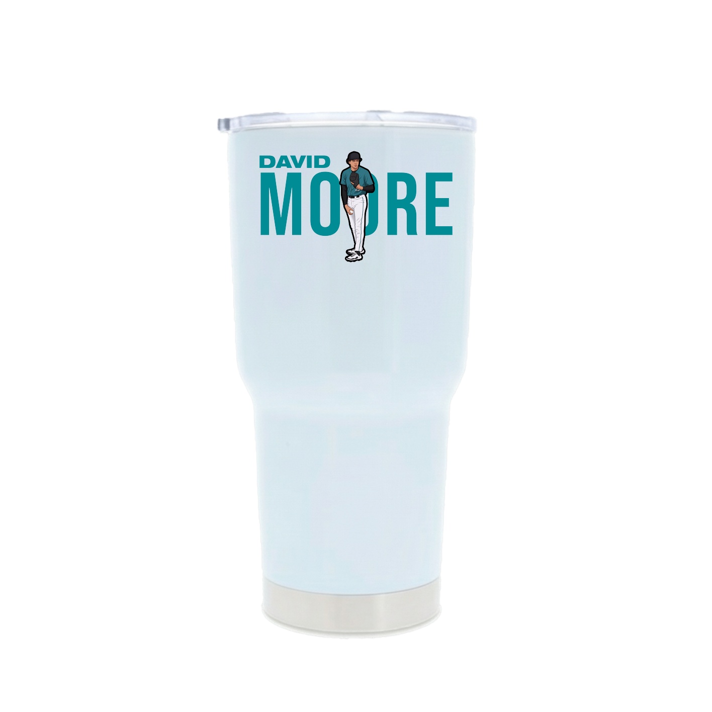 30oz Stainless Steel Tumbler — Player Name in White