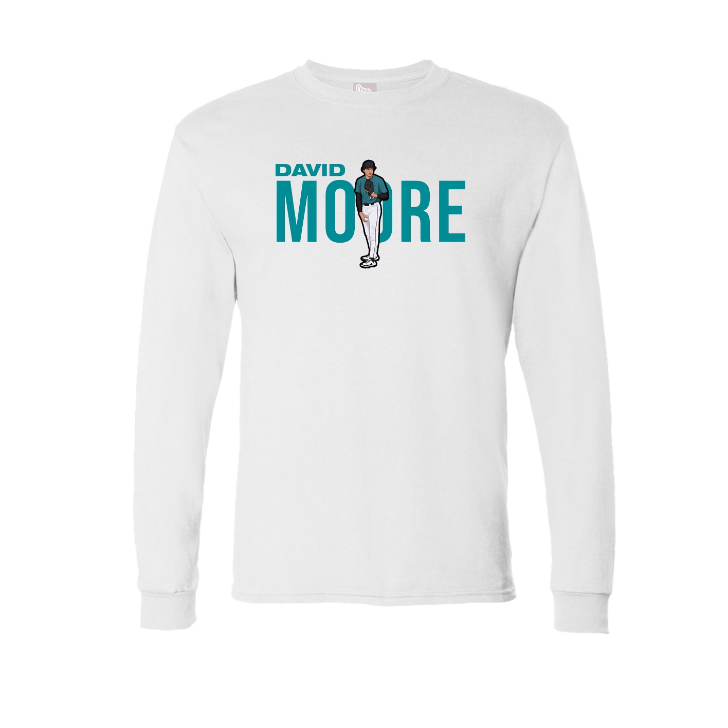 Long Sleeve Tee — Player Name in White