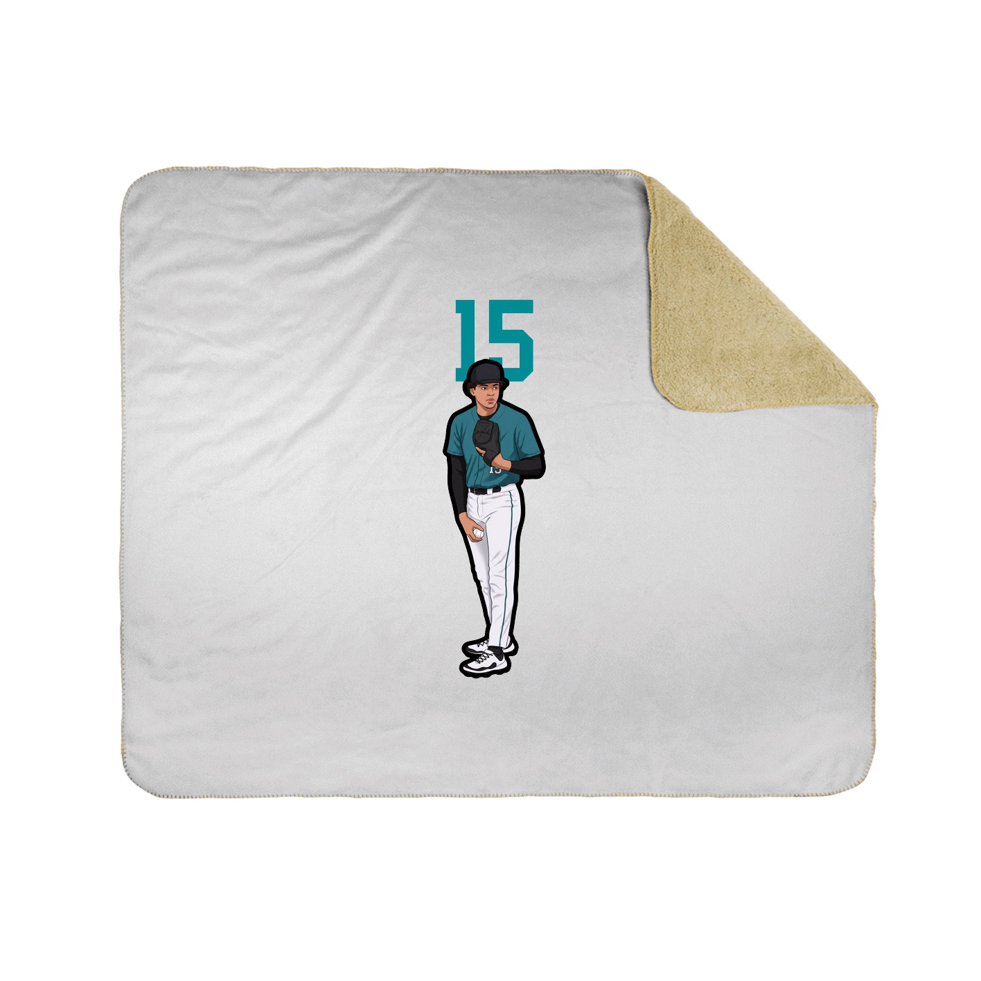 Throw Blanket — Number Top in White