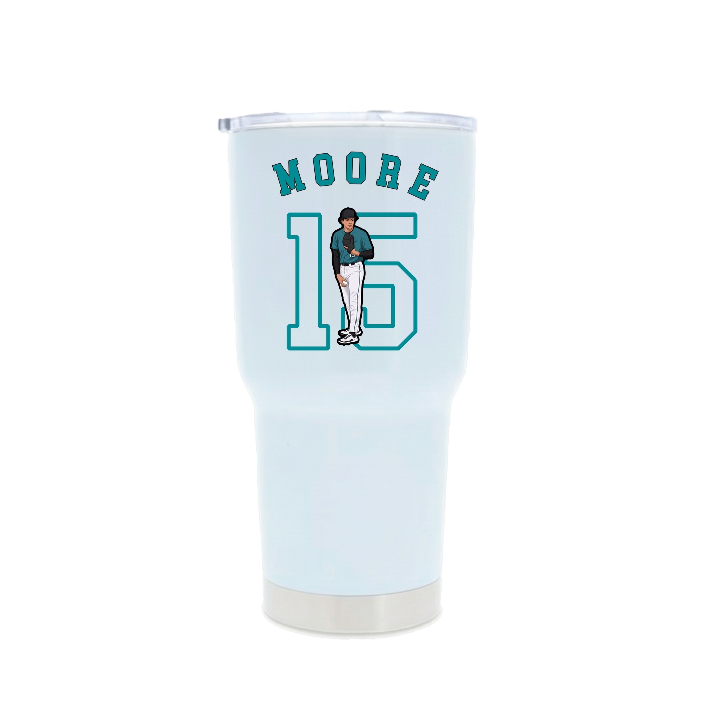 30oz Stainless Steel Tumbler — Shirsey Arch in White