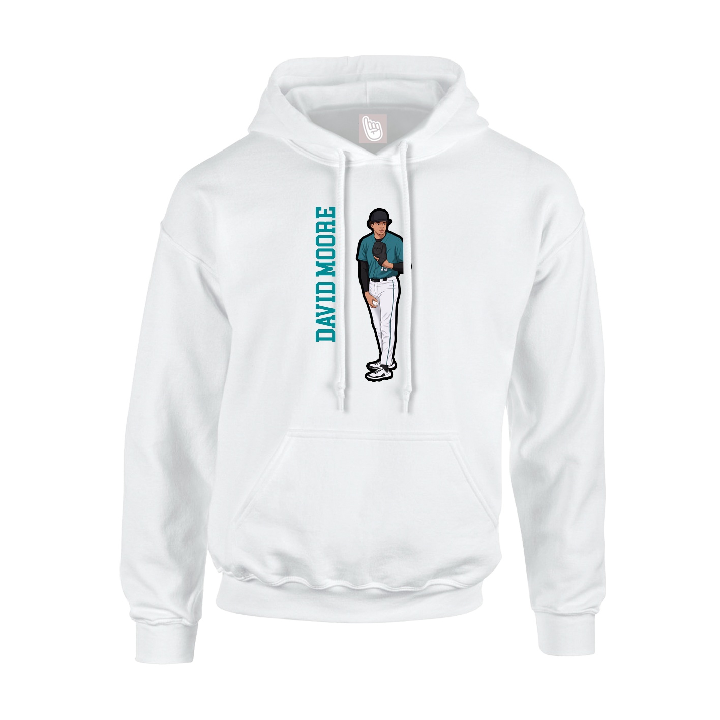 Youth Hoodie — Name Vertical in White