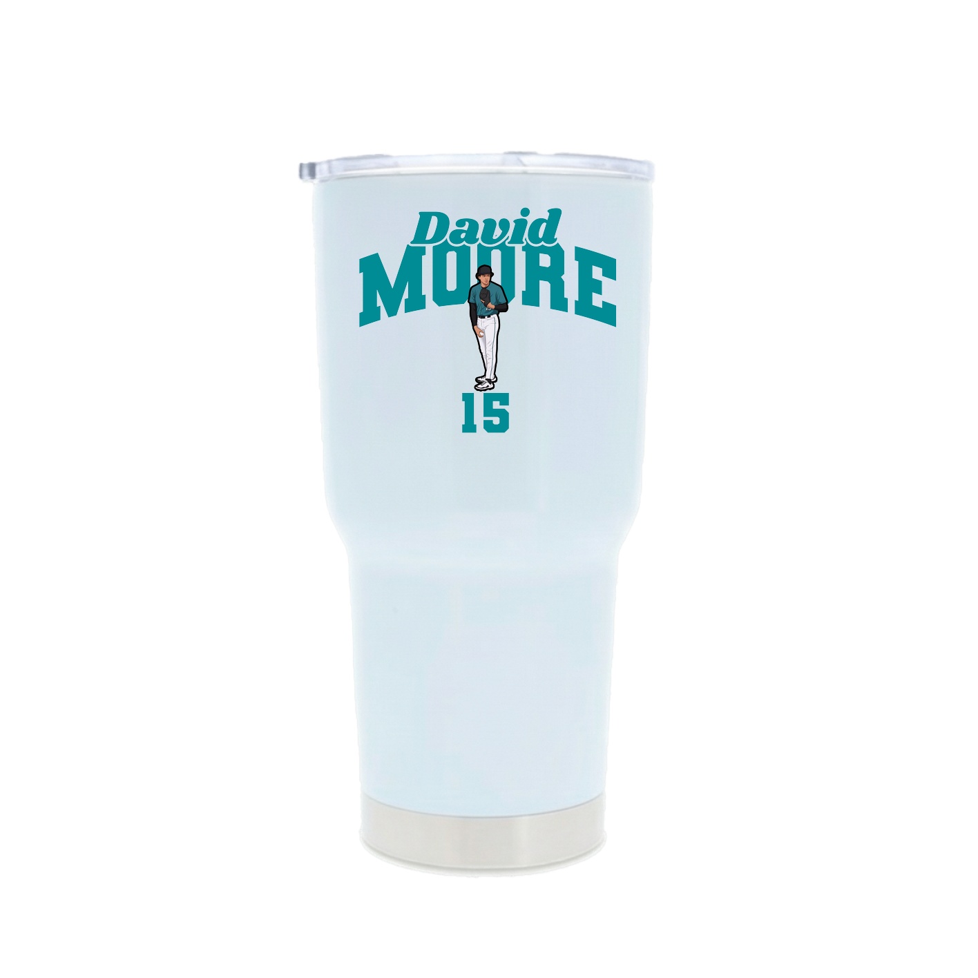 30oz Stainless Steel Tumbler — Signature Arch in White