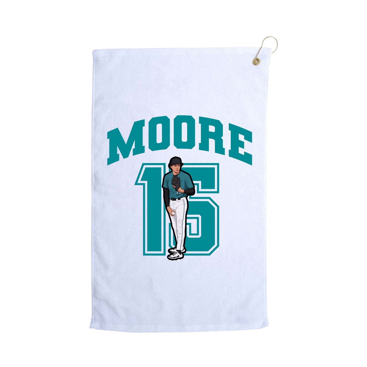 Golf Towel — Number in White