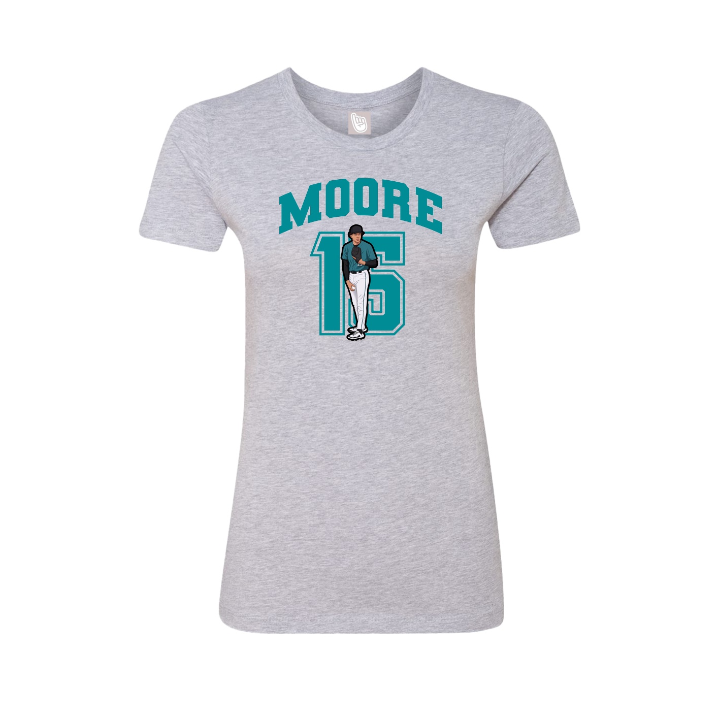 Fitted Women's Tee — Number in Grey